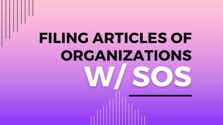 Filing Articles with SOS
